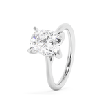 Emerald Solitaire Lab Grown Diamond Engagement Ring