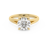 Emerald Solitaire Lab Grown Diamond Engagement Ring