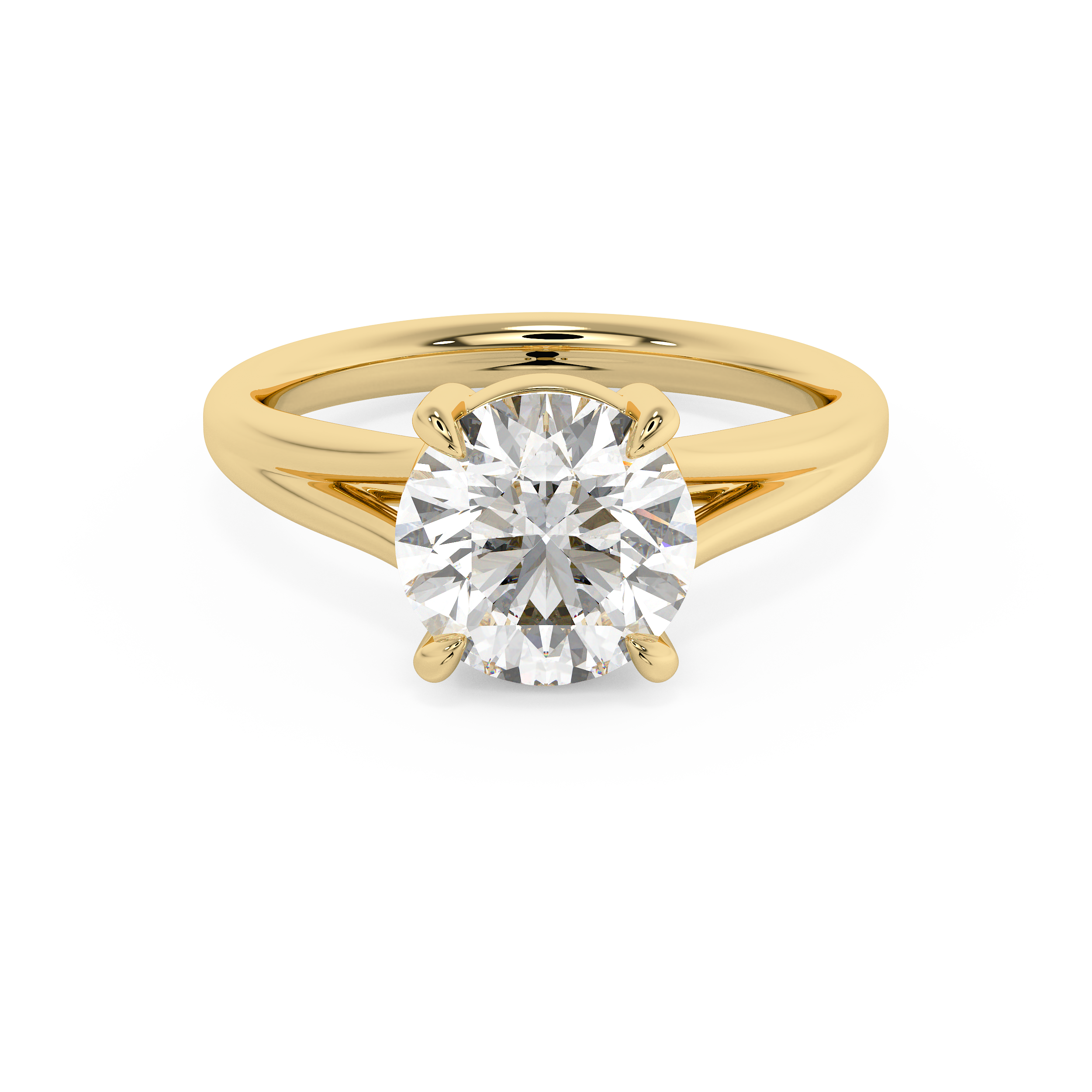 Emerald Solitaire Lab Grown Diamond Engagement Ring