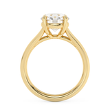 Emerald Solitaire Lab Grown Diamond Engagement Ring