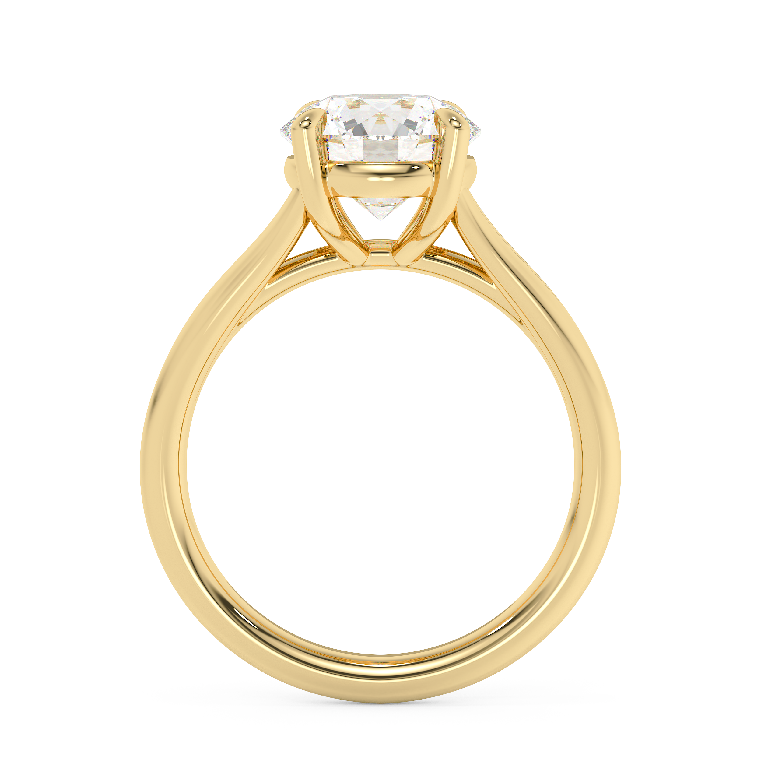 Emerald Solitaire Lab Grown Diamond Engagement Ring