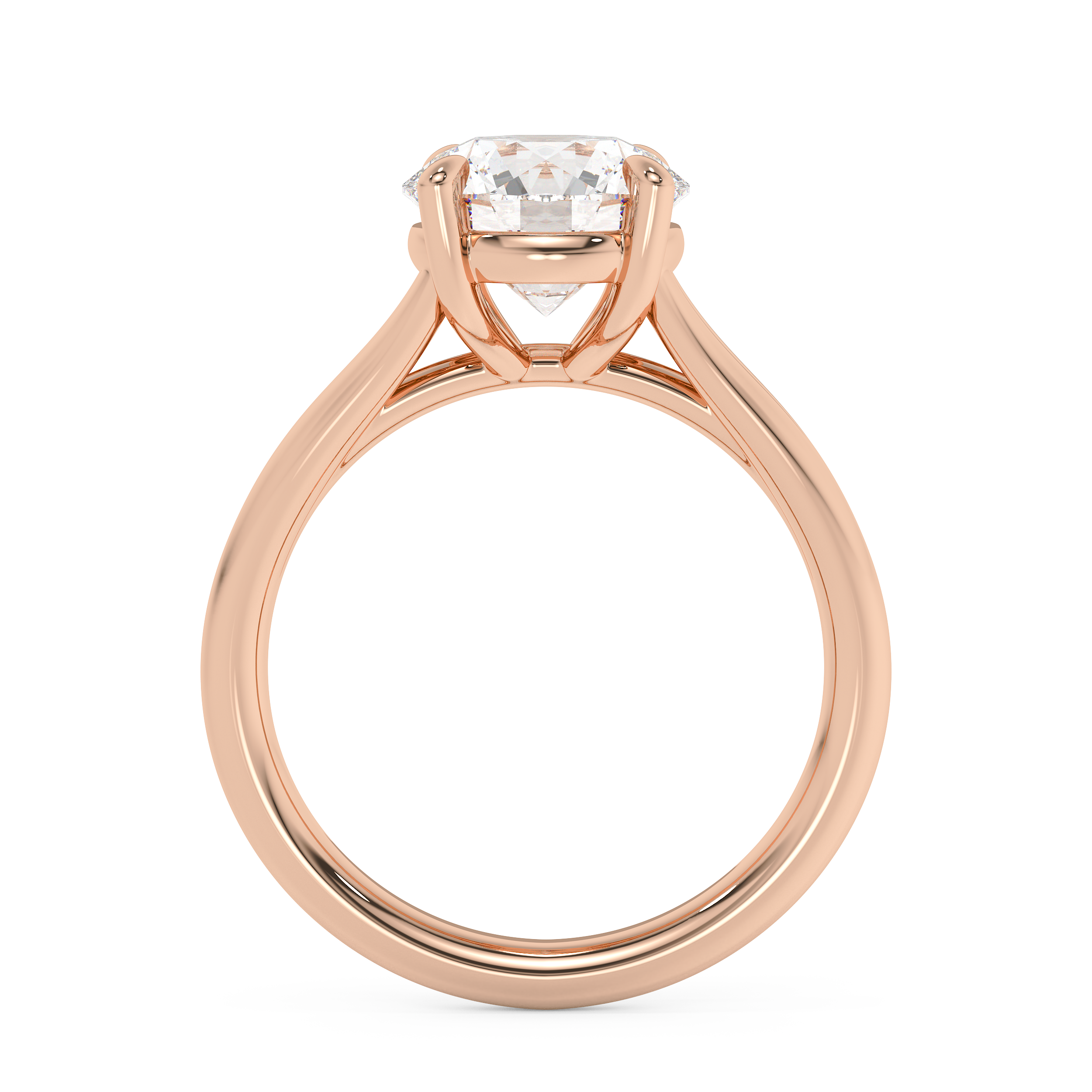 Emerald Solitaire Lab Grown Diamond Engagement Ring