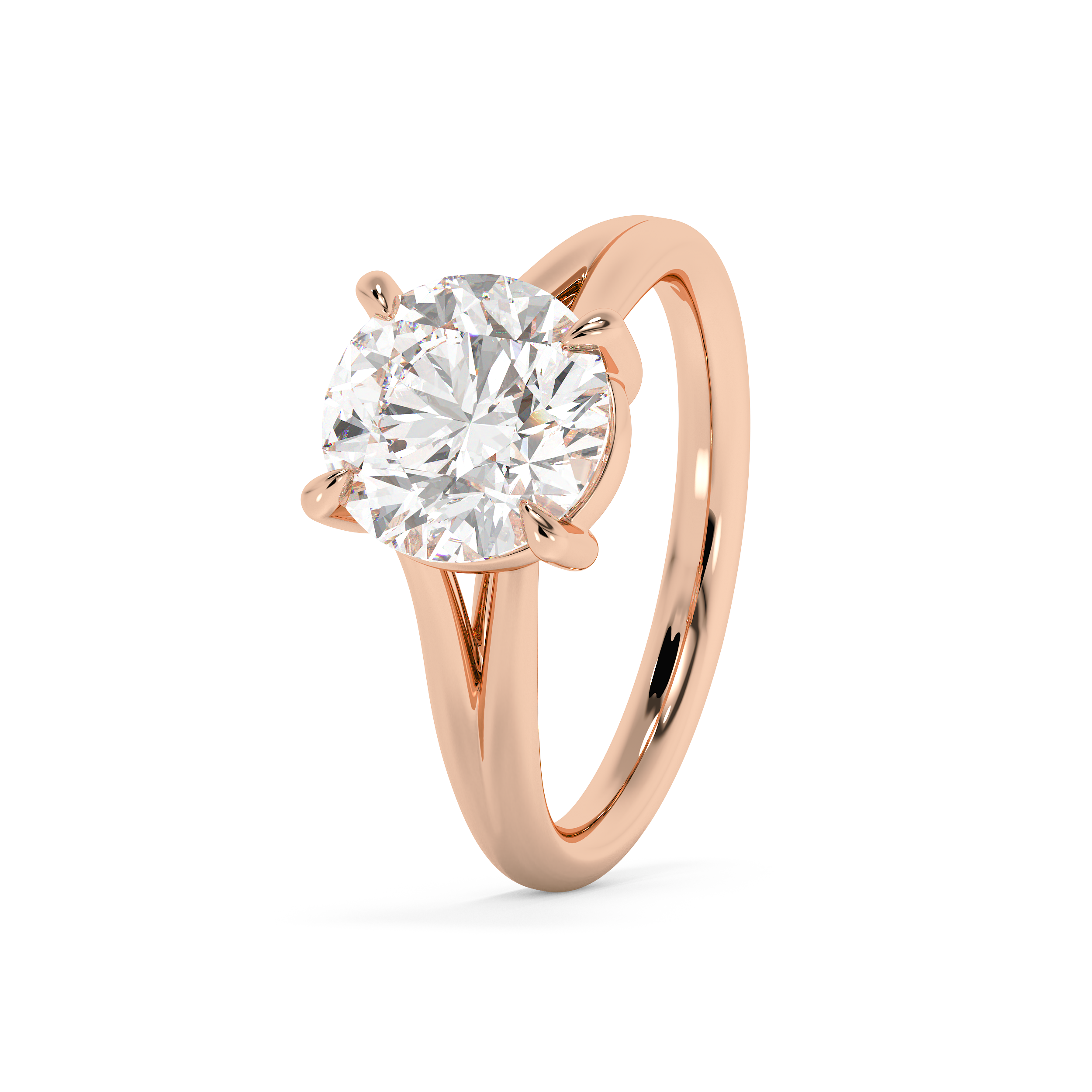 Emerald Solitaire Lab Grown Diamond Engagement Ring