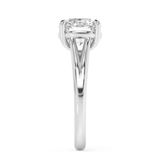 Emerald Solitaire Lab Grown Diamond Engagement Ring