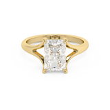 Emerald Solitaire Lab Grown Diamond Engagement Ring