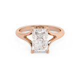 Emerald Solitaire Lab Grown Diamond Engagement Ring