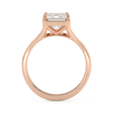 Emerald Solitaire Lab Grown Diamond Engagement Ring