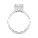 Emerald Solitaire Lab Grown Diamond Engagement Ring