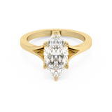 Emerald Solitaire Lab Grown Diamond Engagement Ring