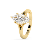 Emerald Solitaire Lab Grown Diamond Engagement Ring