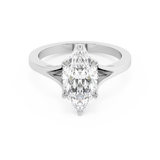 Emerald Solitaire Lab Grown Diamond Engagement Ring