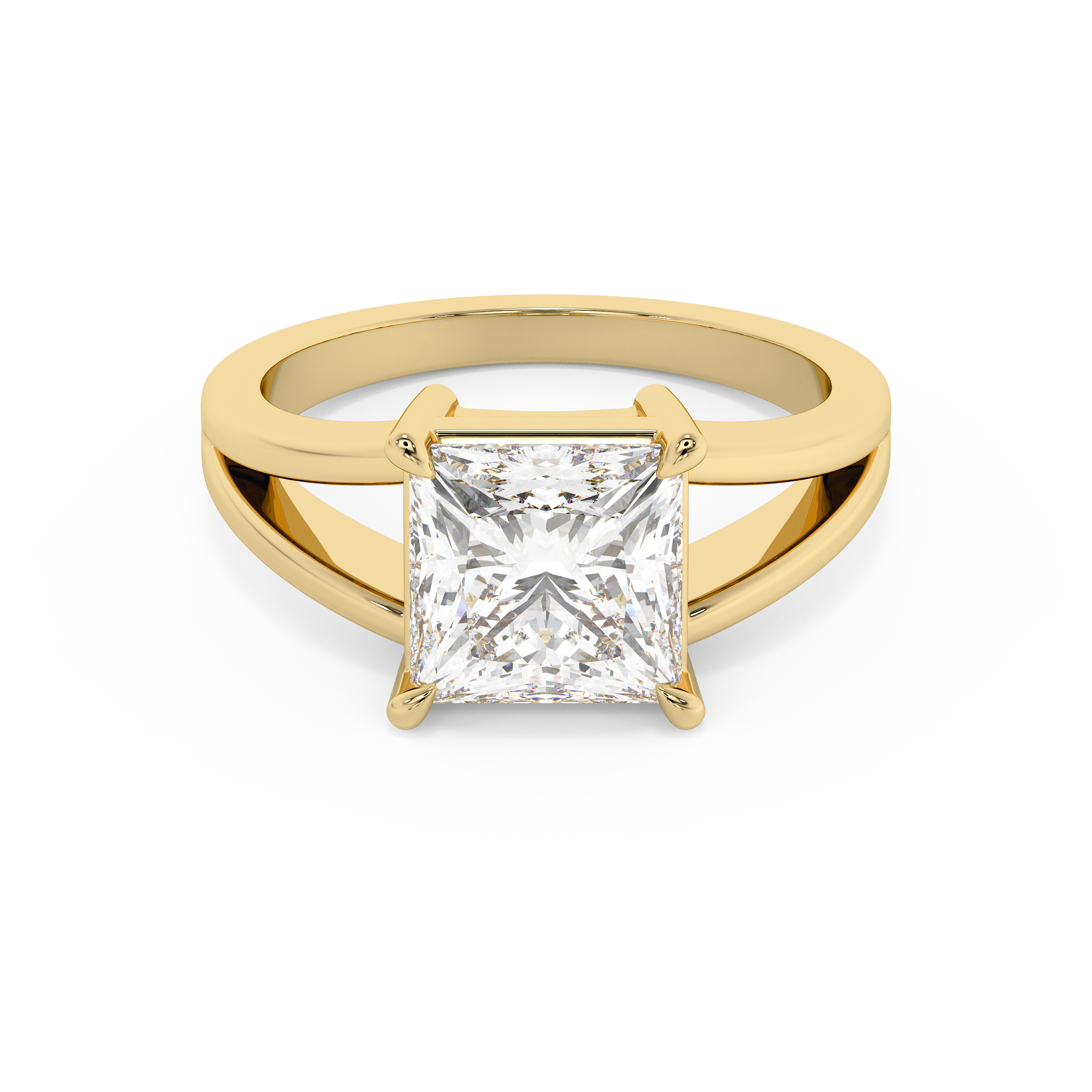 Emerald Solitaire Lab Grown Diamond Engagement Ring