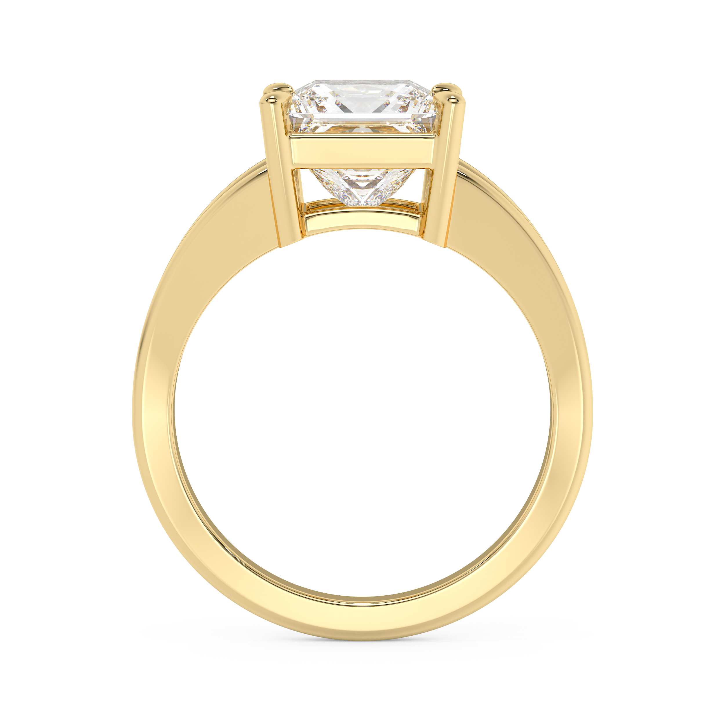 Emerald Solitaire Lab Grown Diamond Engagement Ring