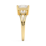 Emerald Solitaire Lab Grown Diamond Engagement Ring