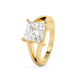 Emerald Solitaire Lab Grown Diamond Engagement Ring