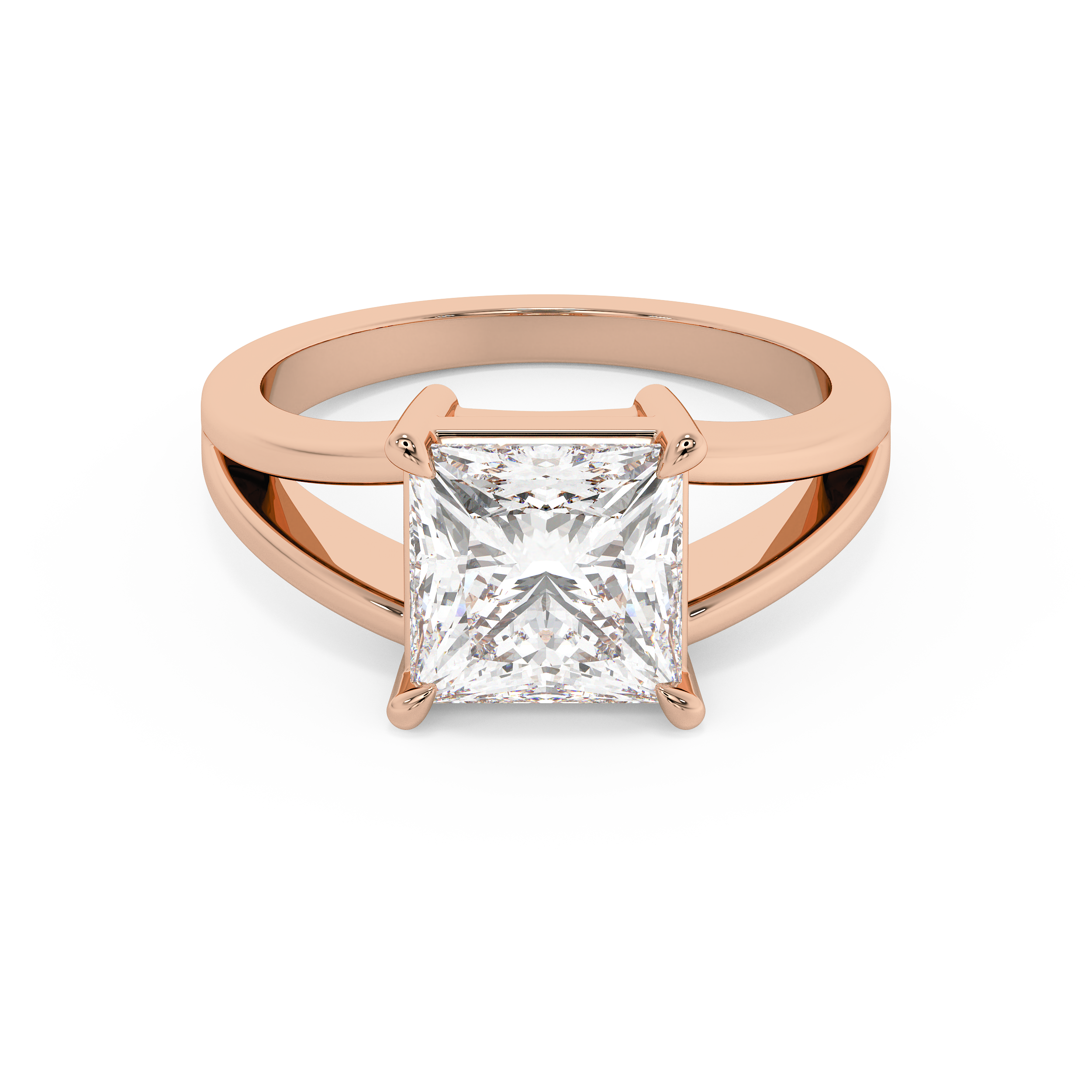 Emerald Solitaire Lab Grown Diamond Engagement Ring