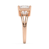 Emerald Solitaire Lab Grown Diamond Engagement Ring