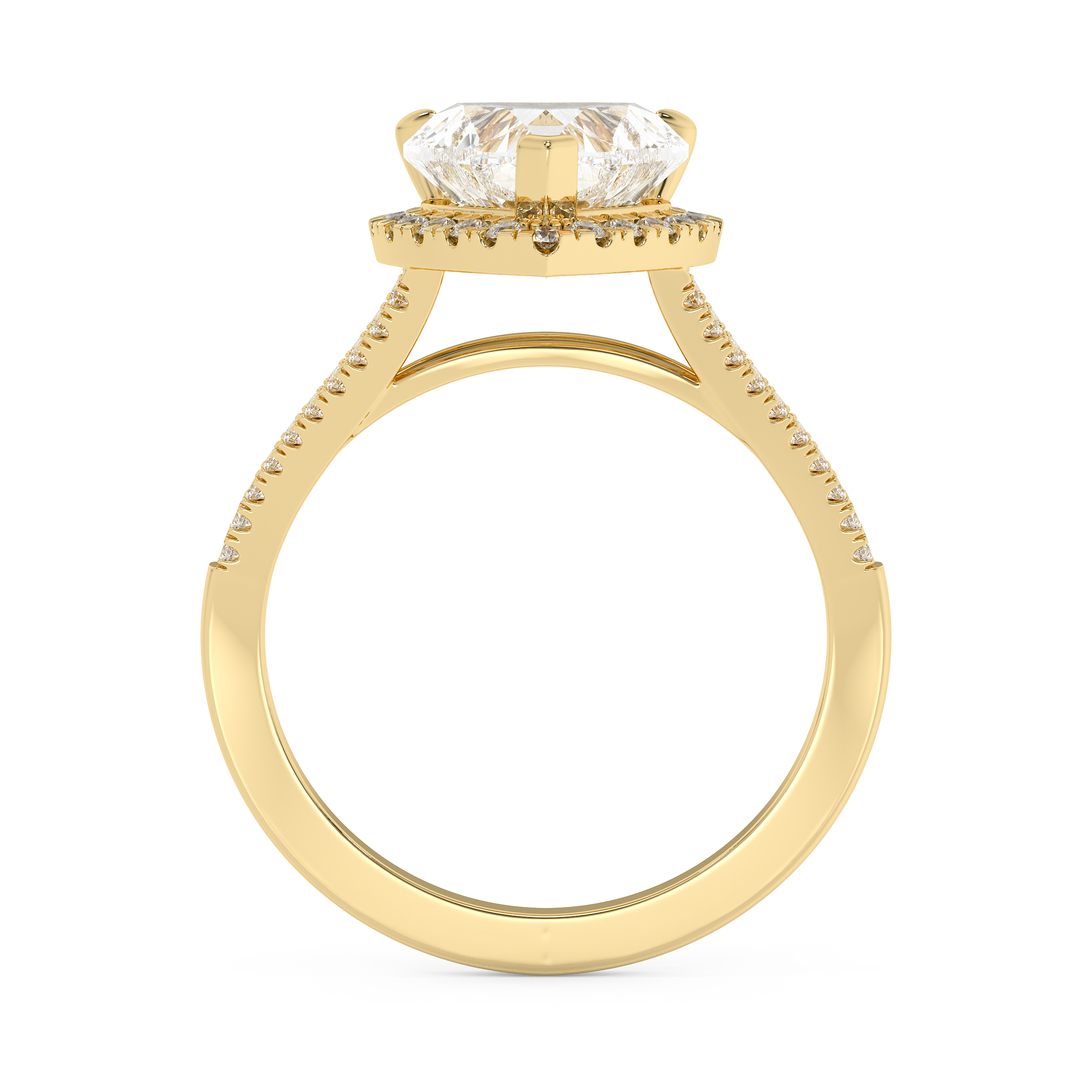 Emerald Solitaire Lab Grown Diamond Engagement Ring