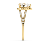 Emerald Solitaire Lab Grown Diamond Engagement Ring