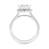Emerald Solitaire Lab Grown Diamond Engagement Ring