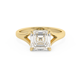 Emerald Solitaire Lab Grown Diamond Engagement Ring