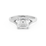 Emerald Solitaire Lab Grown Diamond Engagement Ring