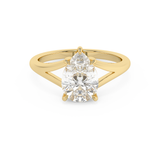 Emerald Solitaire Lab Grown Diamond Engagement Ring