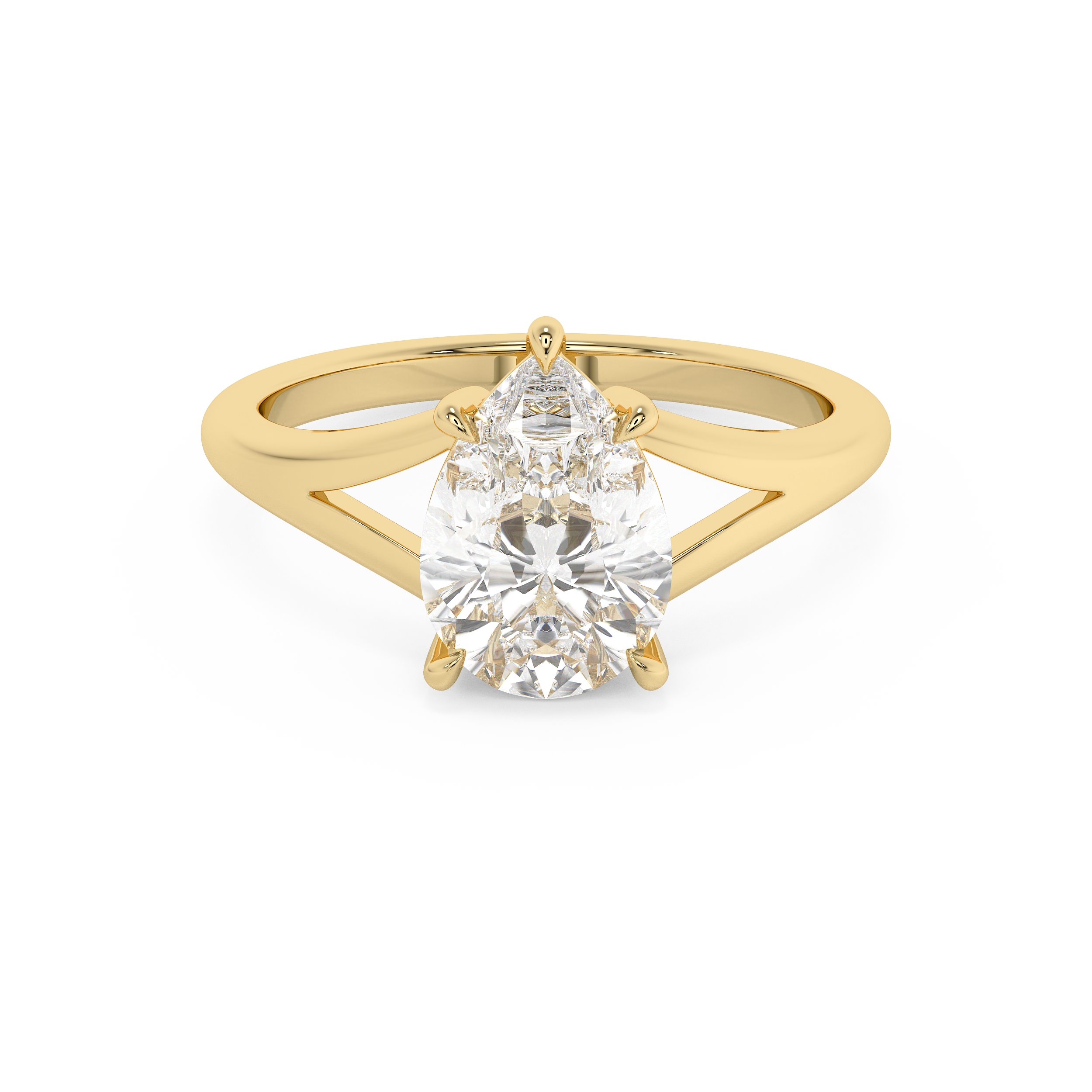 Emerald Solitaire Lab Grown Diamond Engagement Ring