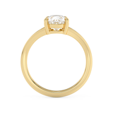 Emerald Solitaire Lab Grown Diamond Engagement Ring
