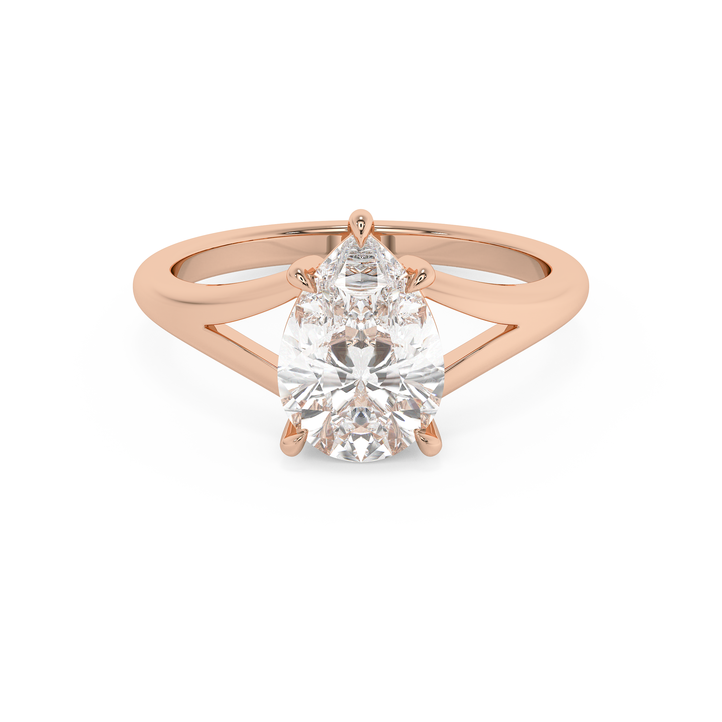 Emerald Solitaire Lab Grown Diamond Engagement Ring