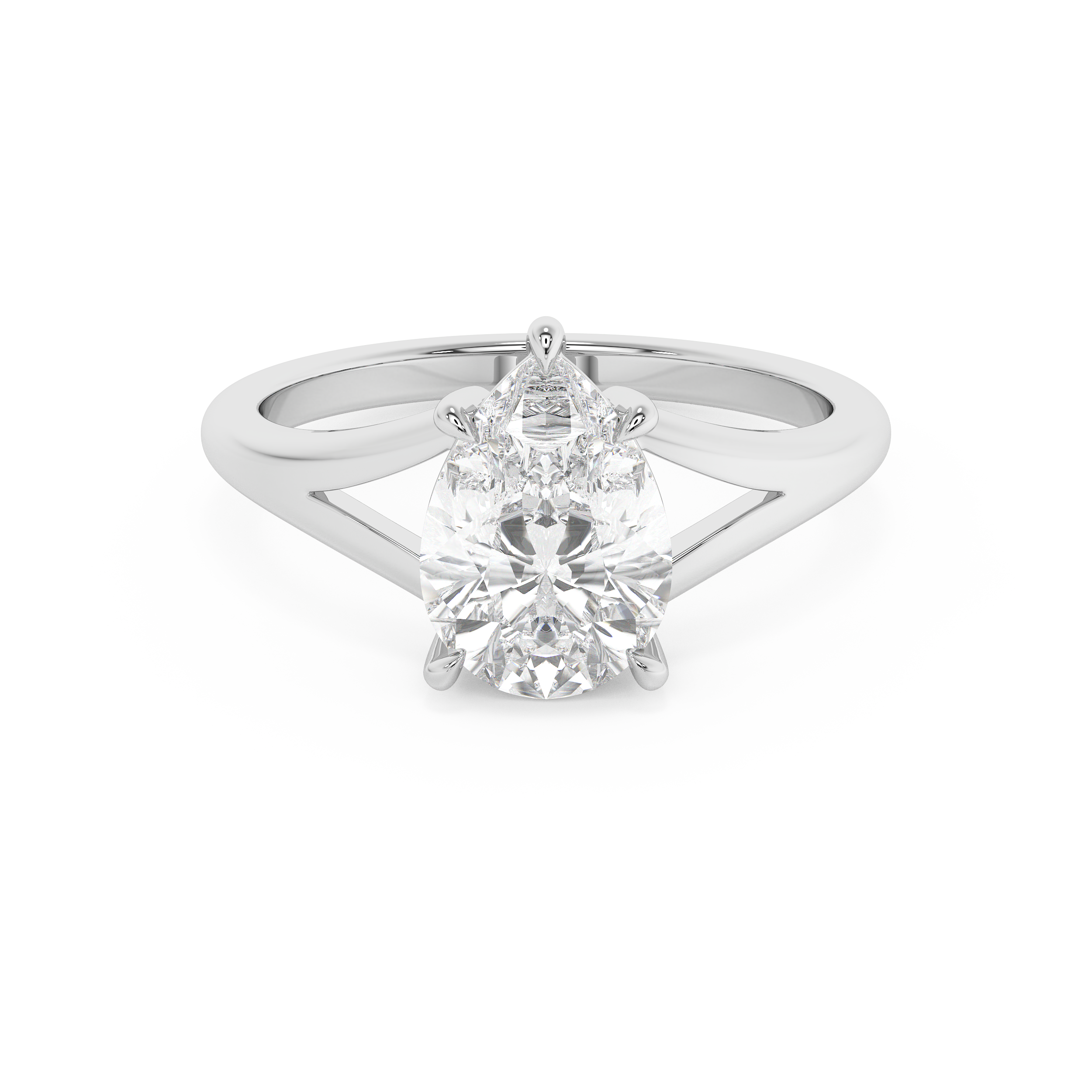 Emerald Solitaire Lab Grown Diamond Engagement Ring