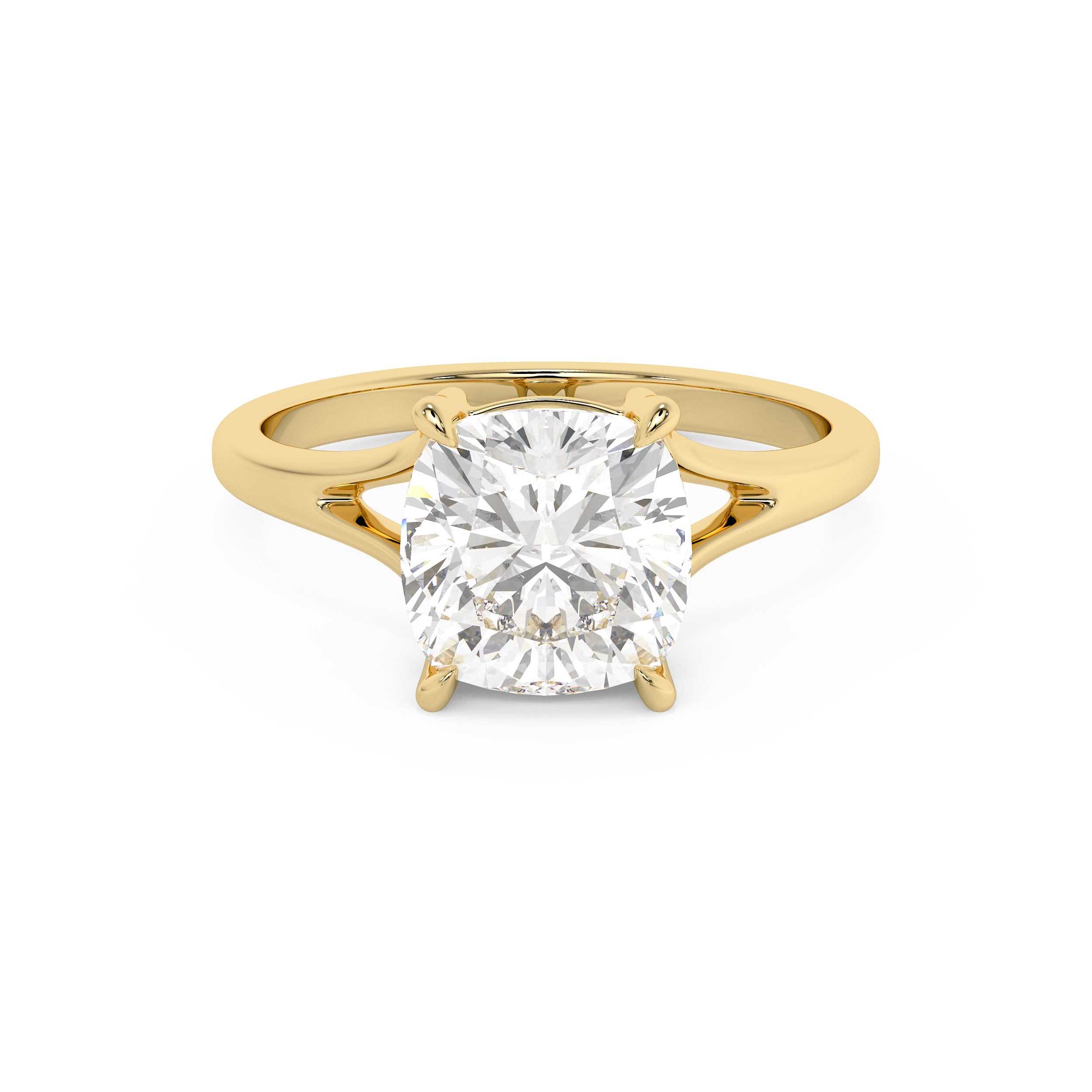 Emerald Solitaire Lab Grown Diamond Engagement Ring