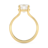 Emerald Solitaire Lab Grown Diamond Engagement Ring