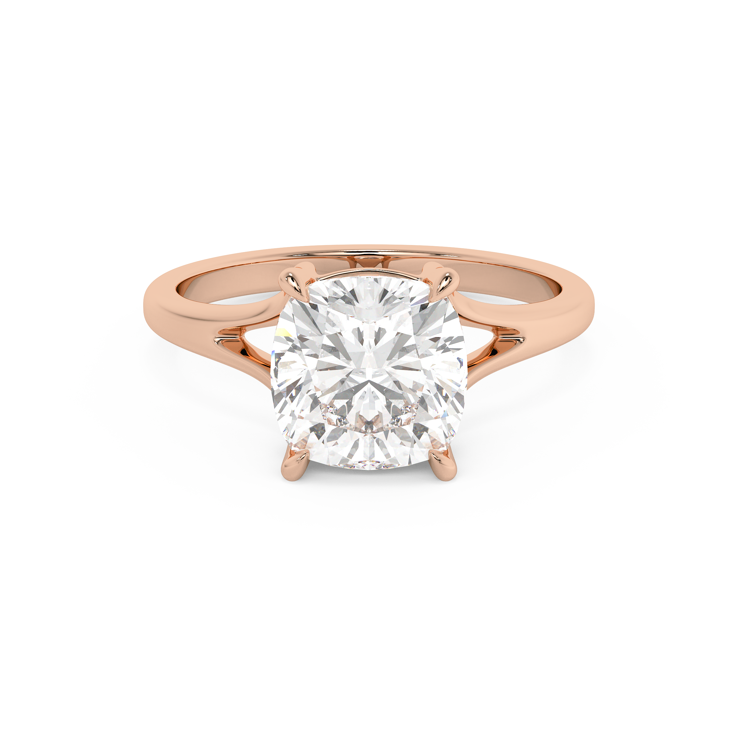 Emerald Solitaire Lab Grown Diamond Engagement Ring