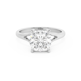 Emerald Solitaire Lab Grown Diamond Engagement Ring