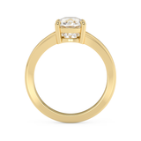 Emerald Solitaire Lab Grown Diamond Engagement Ring
