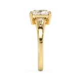 Emerald Solitaire Lab Grown Diamond Engagement Ring
