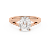 Emerald Solitaire Lab Grown Diamond Engagement Ring