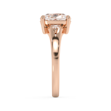 Emerald Solitaire Lab Grown Diamond Engagement Ring