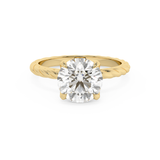 Emerald Solitaire Lab Grown Diamond Engagement Ring