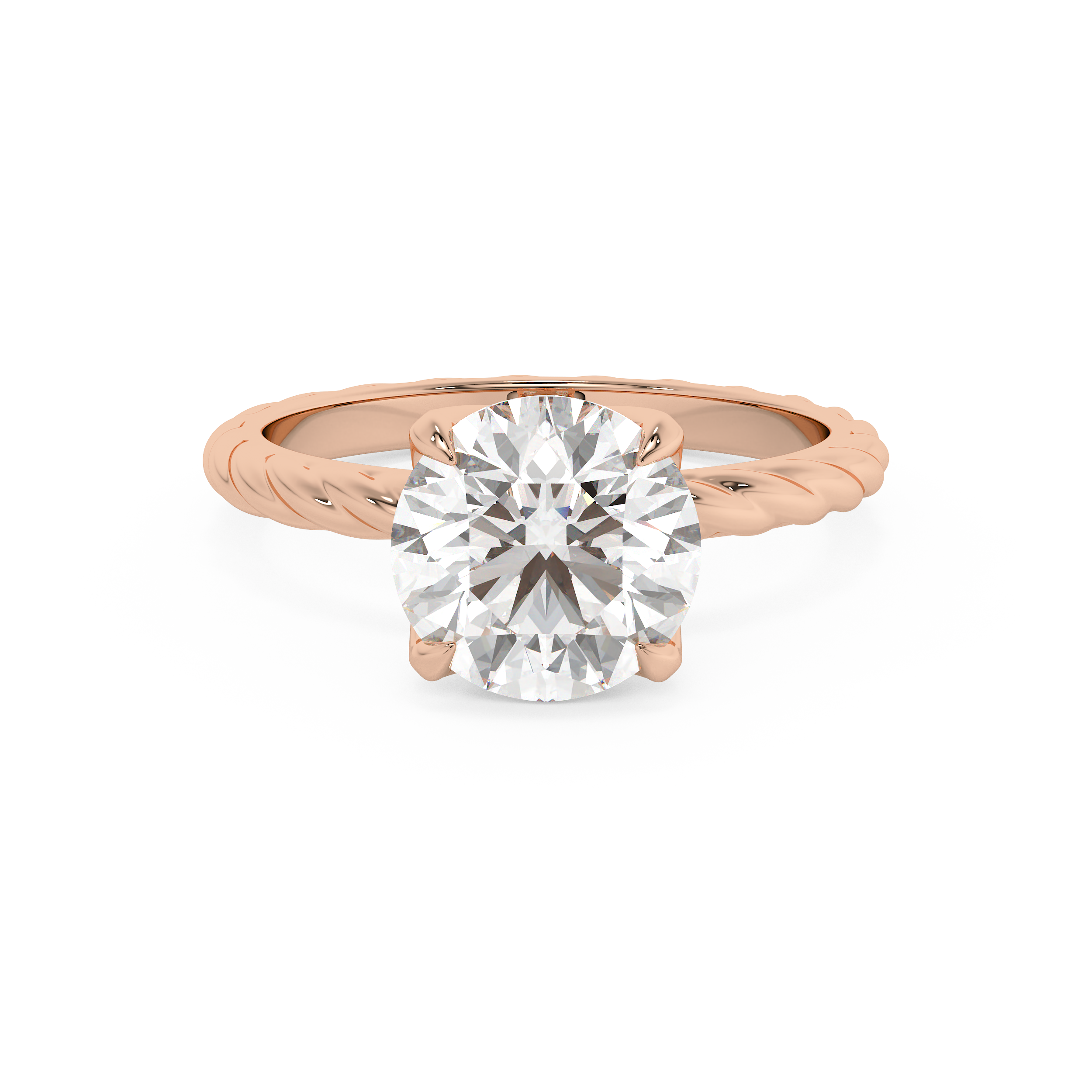 Emerald Solitaire Lab Grown Diamond Engagement Ring