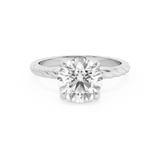 Emerald Solitaire Lab Grown Diamond Engagement Ring