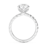 Emerald Solitaire Lab Grown Diamond Engagement Ring
