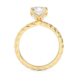 Emerald Solitaire Lab Grown Diamond Engagement Ring