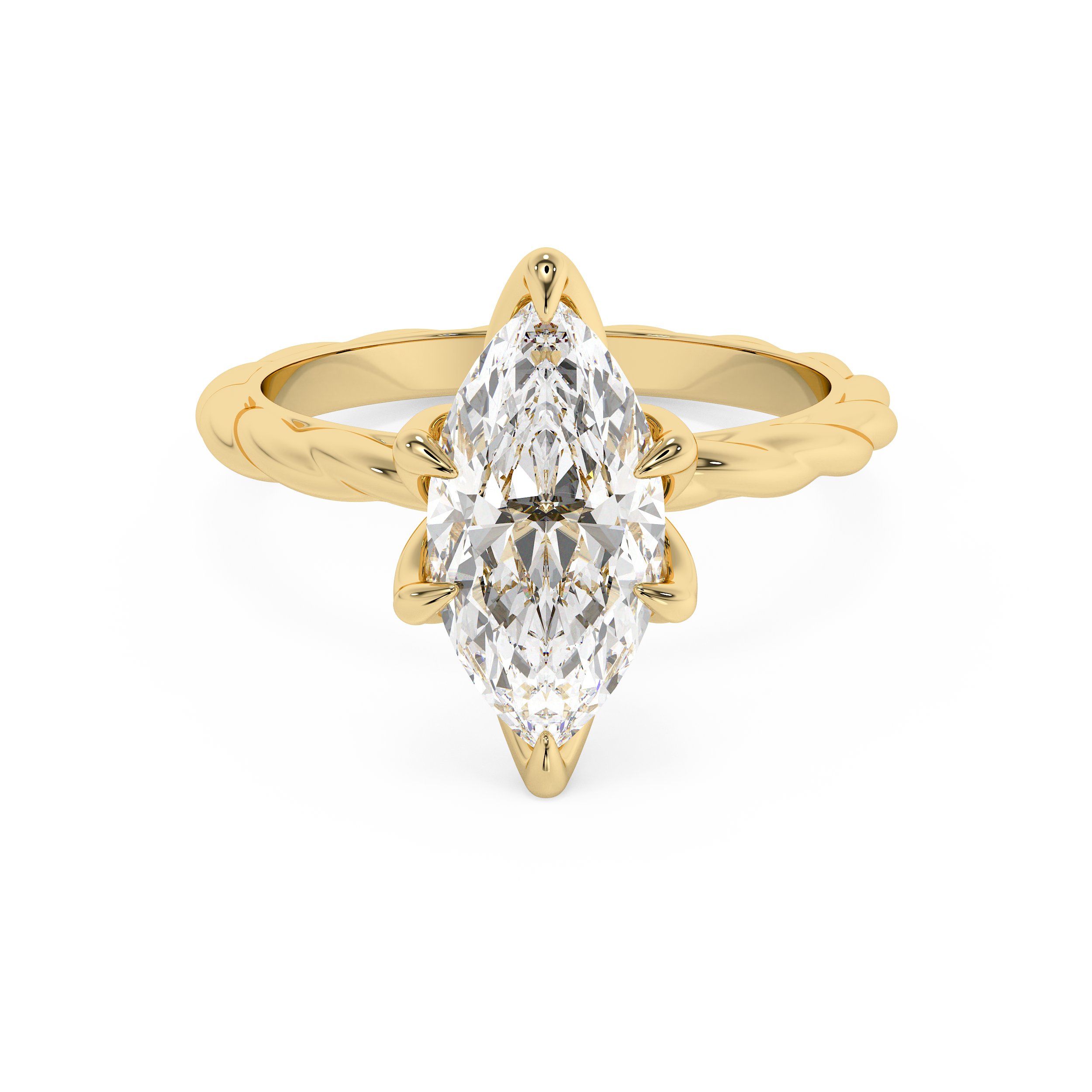 Emerald Solitaire Lab Grown Diamond Engagement Ring