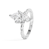 Emerald Solitaire Lab Grown Diamond Engagement Ring