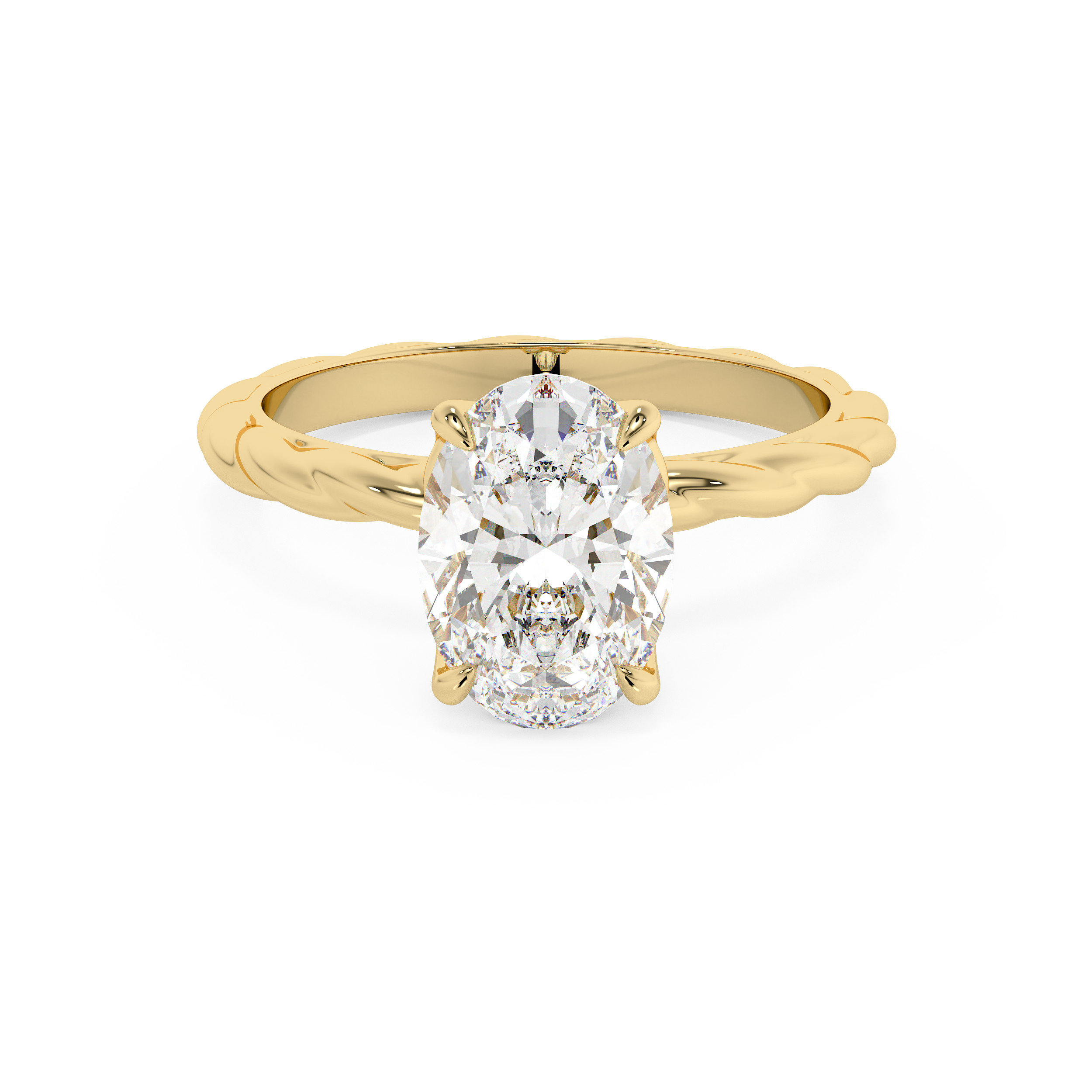 Emerald Solitaire Lab Grown Diamond Engagement Ring