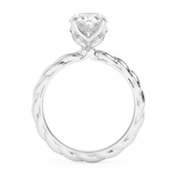 Emerald Solitaire Lab Grown Diamond Engagement Ring