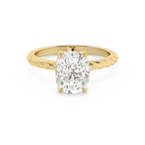 Emerald Solitaire Lab Grown Diamond Engagement Ring