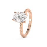 Emerald Solitaire Lab Grown Diamond Engagement Ring
